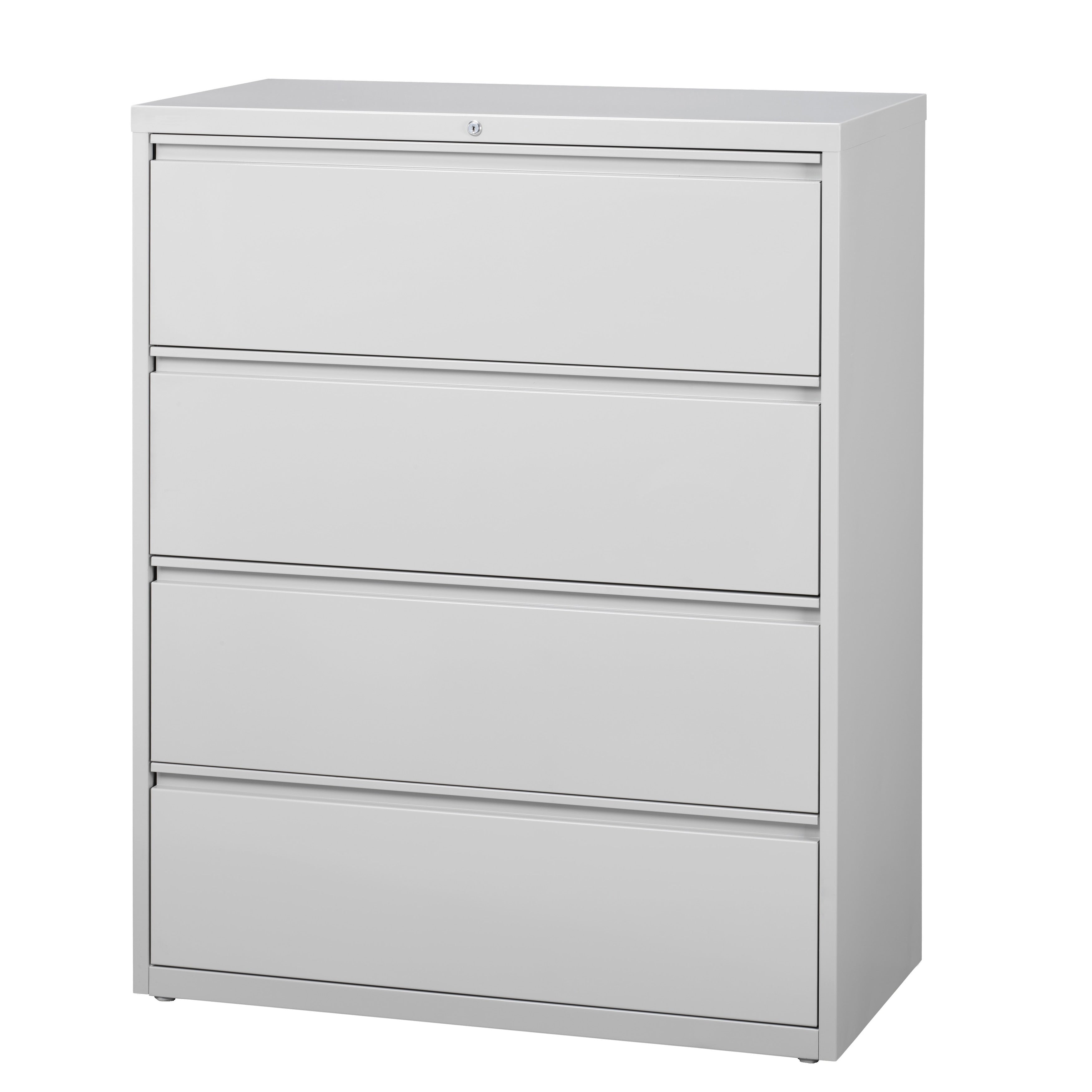 8000 Series 42 Wide 4 Drawer Lateral File Cabinet Light Gray