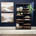 81 In. Brown Solid Wood 12 Shelf Bookcase