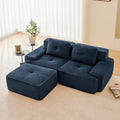 82 Modern L Shaped Modular Sectional Sofa For Living Room Corduroy Fabric 2 Seater Couch With Deep Seat