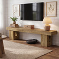 83 Wide Tv Stand With Sturdy Base Modern Rustic Entertainment Center Light Brown 82.68 W X 13.78 D X 19.69 H