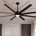 84 Ceiling Fan With Light Black Indoor Outdoor Ceiling Fan For Living Room Large Dimmable Ceiling Fan With Remote App Control