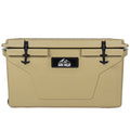 85 Quart Khaki Cooler Bear Resistant Rotomolded Ice Chest Ultra Tough Insulated Cooler With 6 Day Ice Retention For Camping
