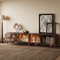 86 In With Solid Wood Legs Tv Stand For Tvs Up To 90 In N A