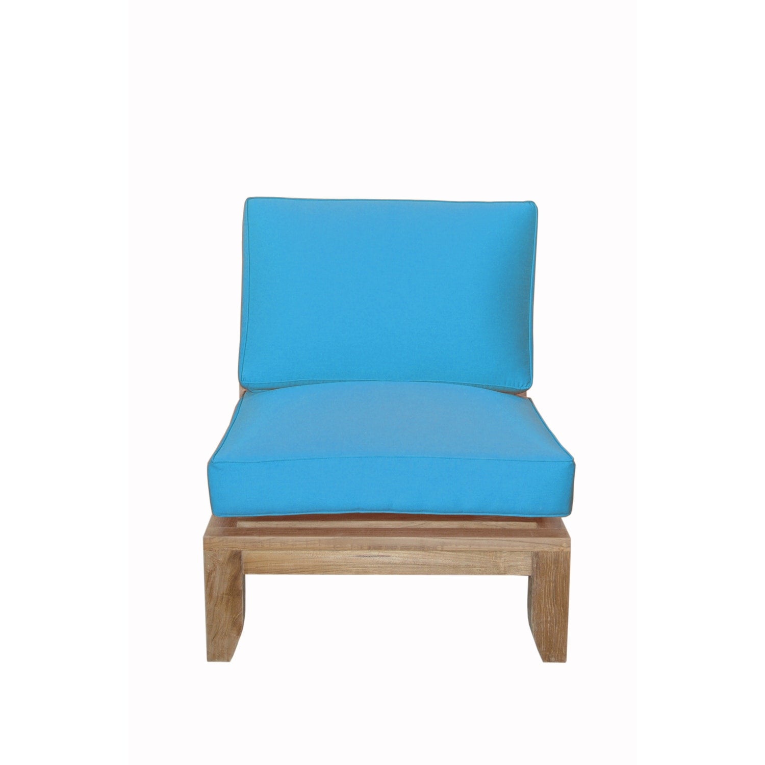 87 In.W Blue Finish Fabric Upholstery L Shaped Straight Arm Sectional Sofa