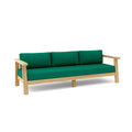 87 In.W Green Finish Fabric Upholstery Curved Straight Arm Sectional Sofa
