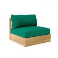 87 In.W Green Finish Fabric Upholstery Curved Straight Arm Sectional Sofa