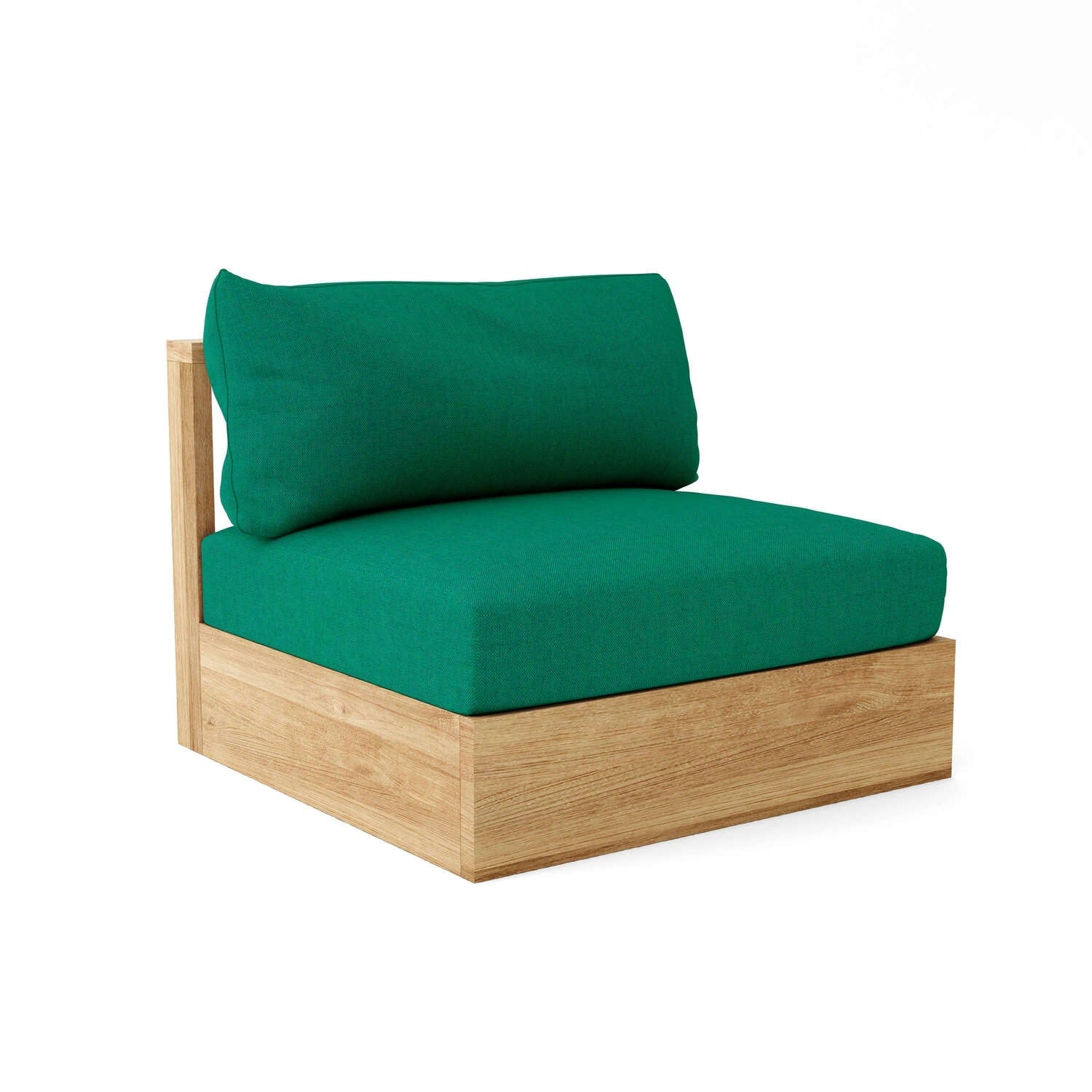 87 In.W Green Finish Fabric Upholstery Curved Straight Arm Sectional Sofa