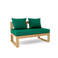 87 In.W Green Finish Fabric Upholstery L Shaped Straight Arm Sectional Sofa