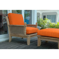 87 In.W Orange Finish Fabric Upholstery Curved Straight Arm Sectional Sofa