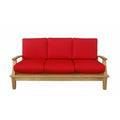87 In.W Red Finish Fabric Upholstery Curved Straight Arm Sectional Sofa