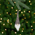 11.75 Beige And Gray Hanging Gnome Christmas Decoration