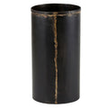 8 Black And Bronze Round Decorative Iron Vase