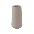8 H Leather Finish Ceramic Vase Planter Cream