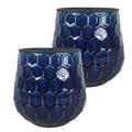 8 Honeycomb Planter Cobalt Blue 2 Pk.