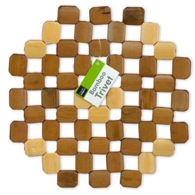 8 Natural Bamboo Wood Trivet Hot Pad Table Protector