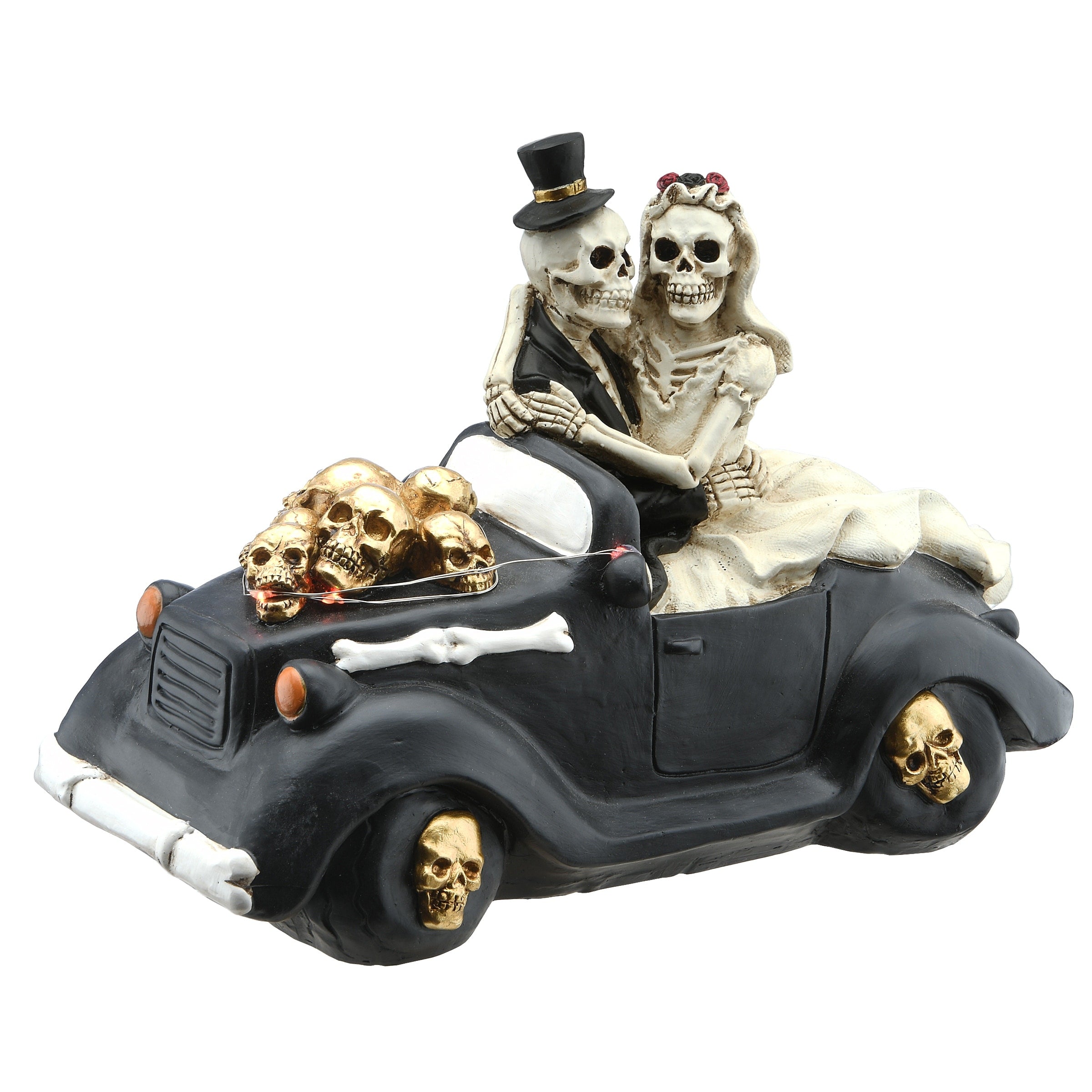 8 Skeleton Couple In Car
