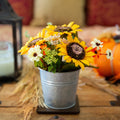 8 Tall Sunflowers Mix In Tin