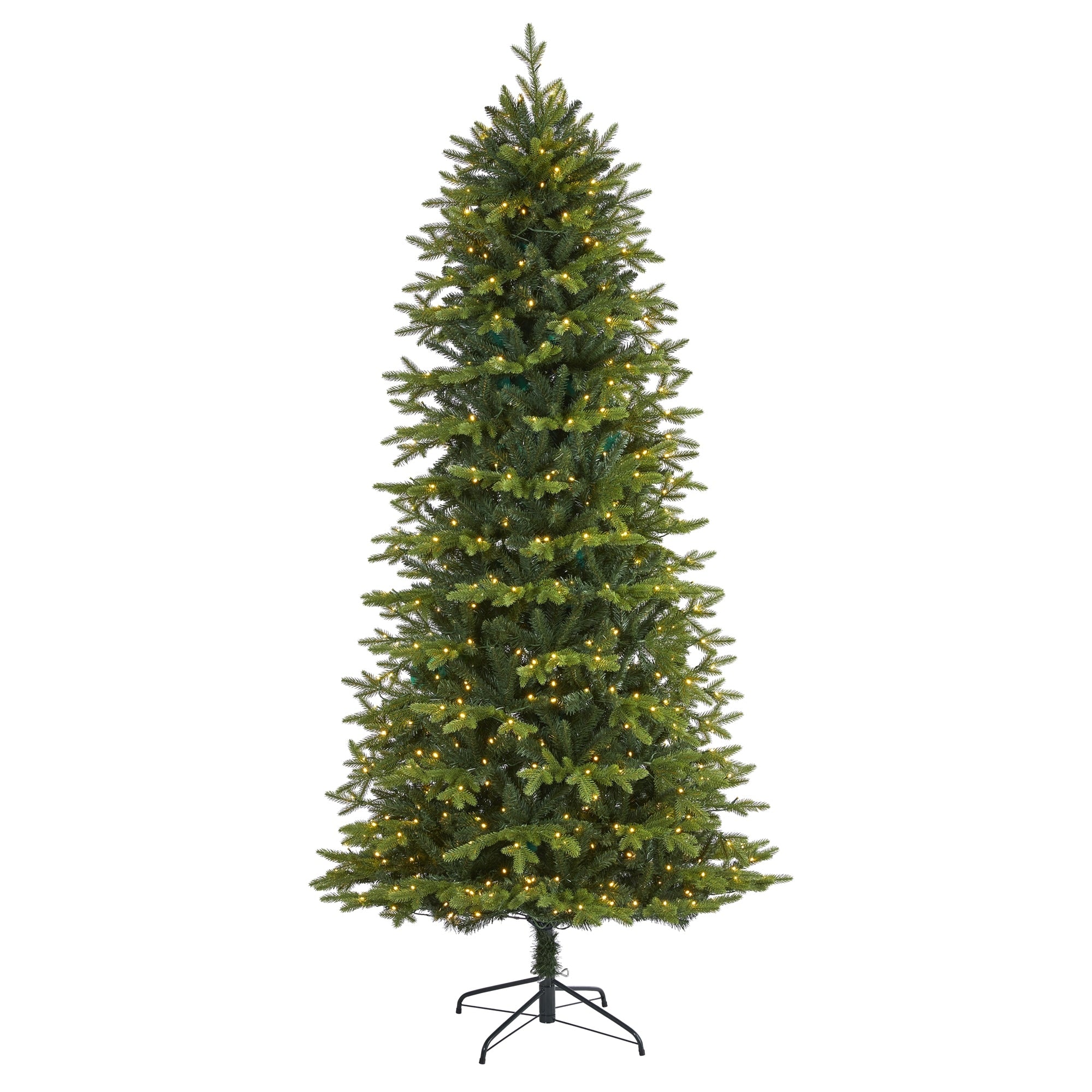 8 Belgium Fir Natural Look Christmas Tree With 650 Clear Led Lights Green