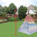 8 Extra Large Teepee Play Tent Indian Tribe Color Mix