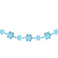 8 Shiny Blue Snowflake Shaped Beaded Christmas Garland N A
