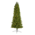 8 Slim Virginia Spruce Christmas Tree With 600 Led Lights Green