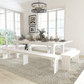 8X40 Farm Table 4 Bench Set