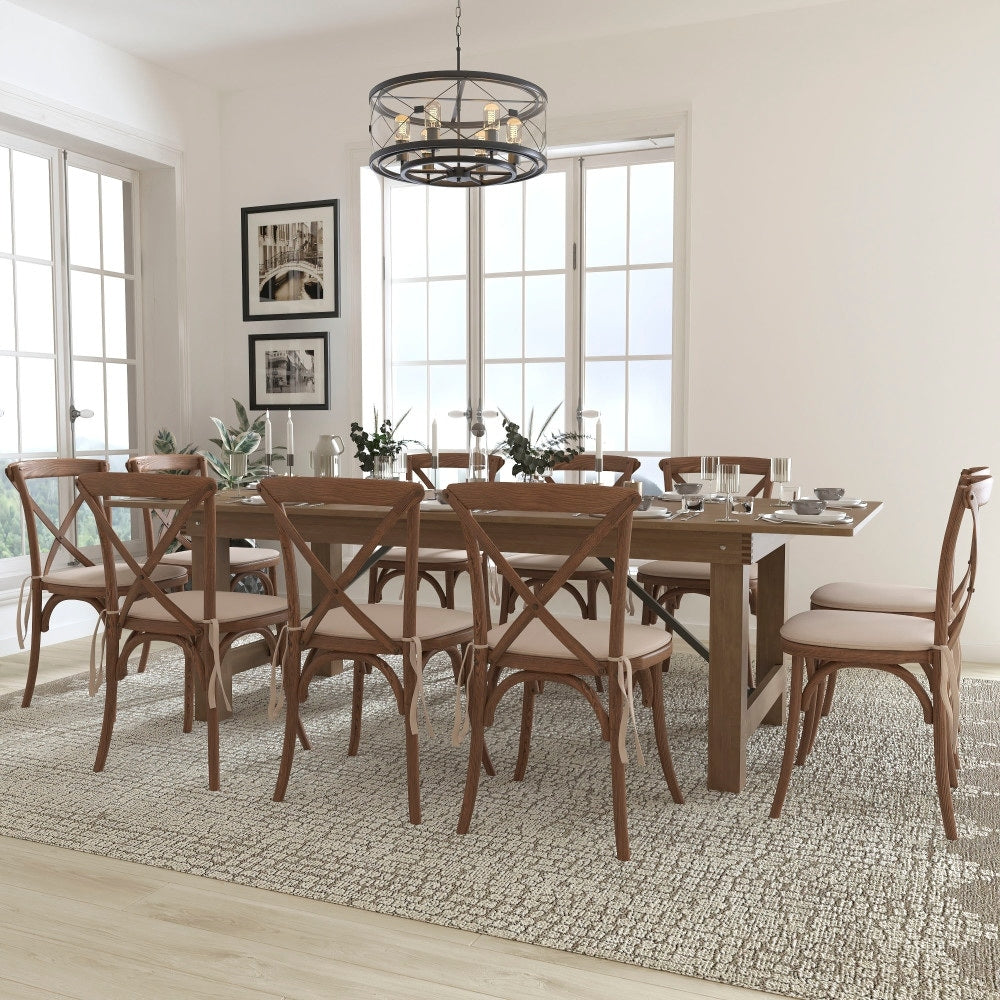 8X40 Farm Table 10 Chair Set