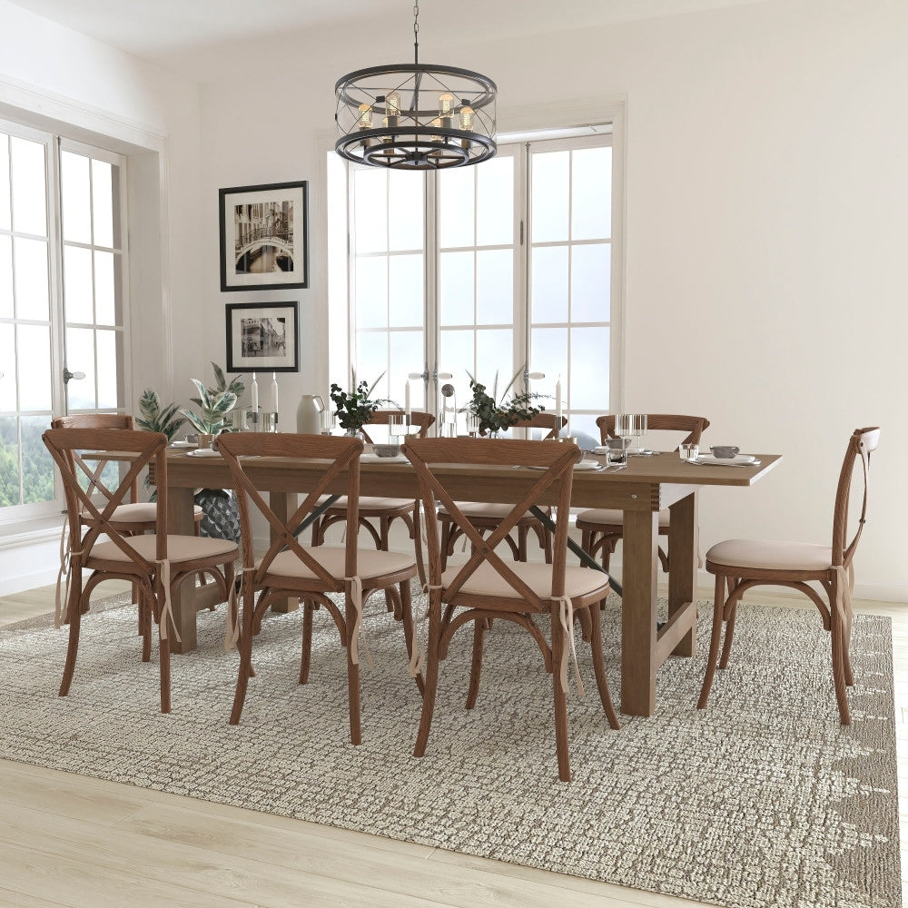 8X40 Farm Table 8 Chair Set