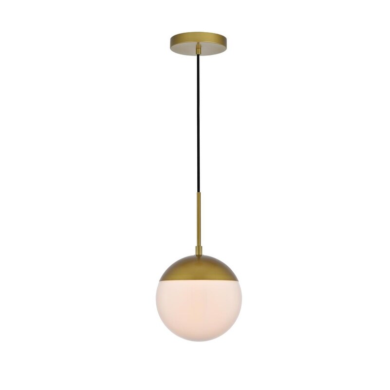 1 Light Pendant With 8 Inch Frosted White Glass