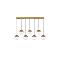 7 Light 54 Inch Pendant With Clear Glass