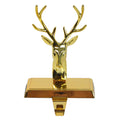 8 Shiny Gold Metal Deer Christmas Stocking Holder