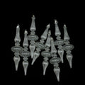 8Ct Clear Transparent Shatterproof Finial Christmas Ornaments 5.25