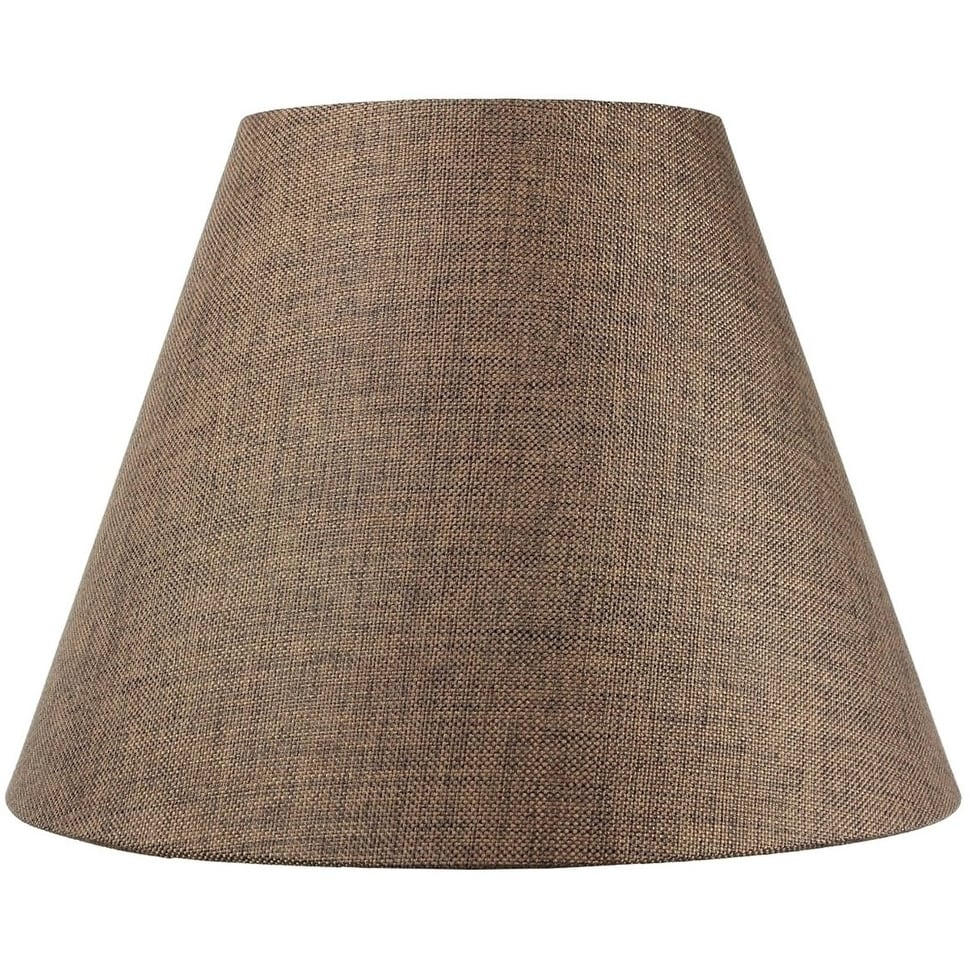 8X16X12 Slip Uno Fitter Hard Back Empire Lampshade Chocolate Burlap