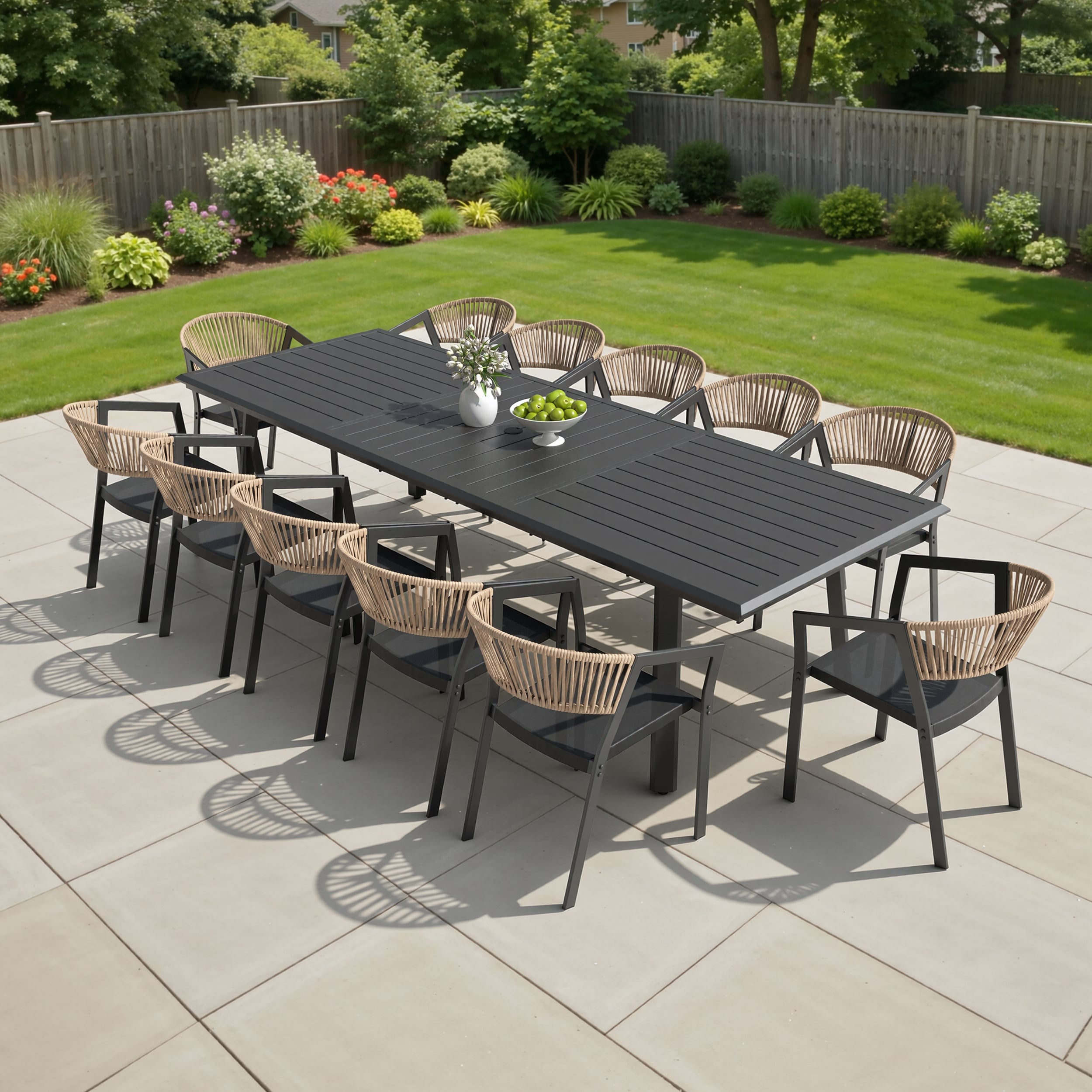 Crestlive Products Outdoor Counter Height Bar Stools 4 Pcs Set 21.65 W X 25.59 D X 43.7 H
