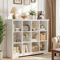 9 12 Cube Bookshelf With Charging Station Decorative Storage Organizer