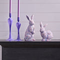 9 12 Resin Floral Bunny Set Of 2