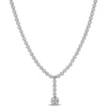 9 5 8Ct Tw Cubic Zirconia Flower Cluster Y Necklace In Sterling Silver By Miadora