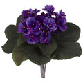9 African Violet Artificial Plant Set Of 6 H 9 In. W 8 In. D 8 In