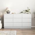 9 Drawer Dresser For Bedroom With Large Drawers Wood Dresser Large Floor Chest Of Drawers Storage Cabinet Side Table