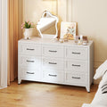 9 Drawer Metal Profile Chest Of Drawers Bedroom Dresser With Storage Drawers Steel Furniture With Quiet Glide Rails