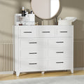 9 Drawer Tall Dresser Chest Of Drawers Simple Storage Cabinet Side Cabinet Accent Cabinet For Bedroom