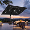 9 Ft Double Top Patio Market Umbrella With Crank And Push Button Tilt