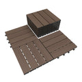 9 Pcs Interlocking Deck Tiles 12 X 12 Hdpe Outdoor Flooring Deck Tiles Outdoor Waterproof For Deck Garden All Weather Use