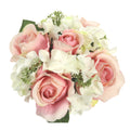 9 Stems Artificial Rose And Hydrangea Mixed Bouquet