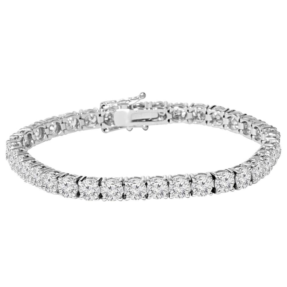 9 Ct Round Lab Created Diamond Tennis Bracelet 14K White Gold 7
