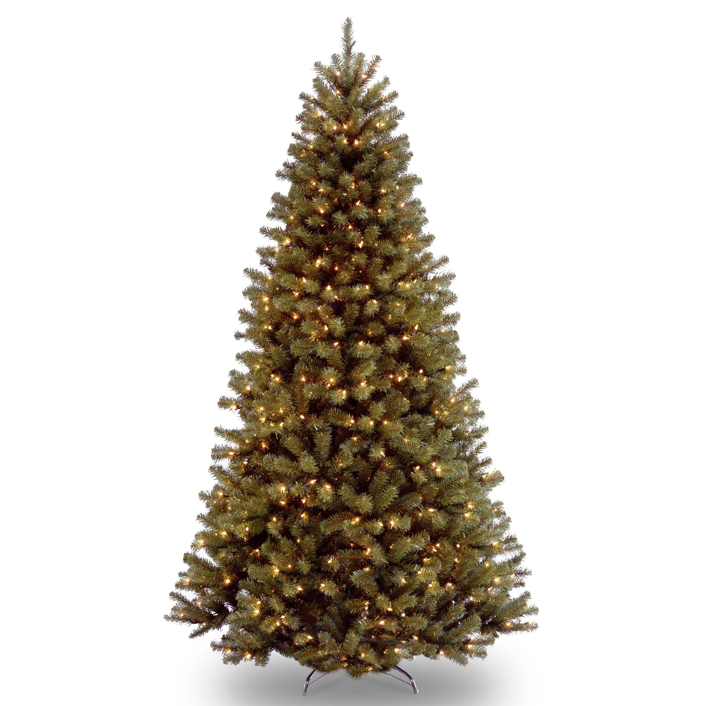 9 Foot North Valley Spruce Hinged Tree With 700 Clear Lights