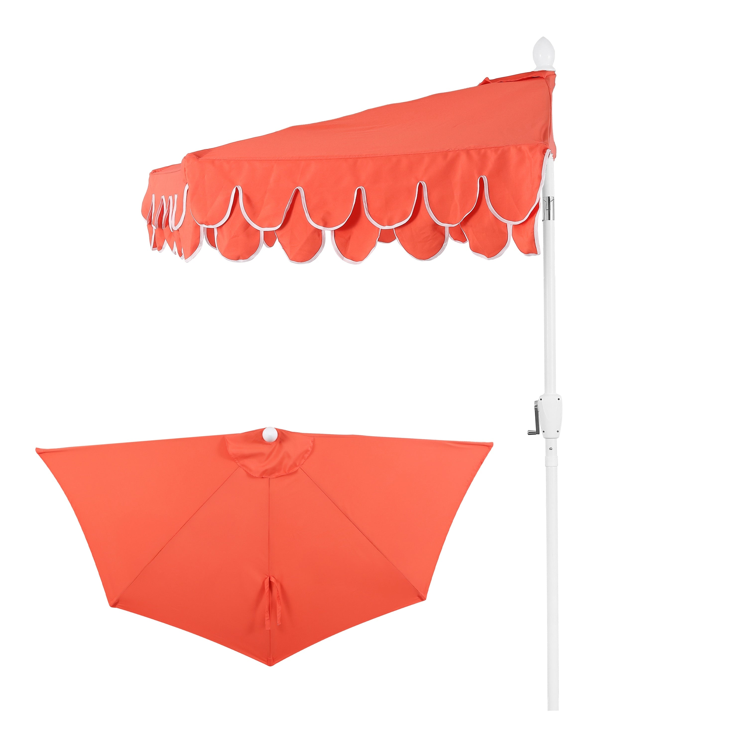 9 Ft Market Patio Half Umbrella With Crank Tilt Button And Uv Protection