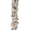 9 Ft. Snowy Camden Garland With Clear Lights
