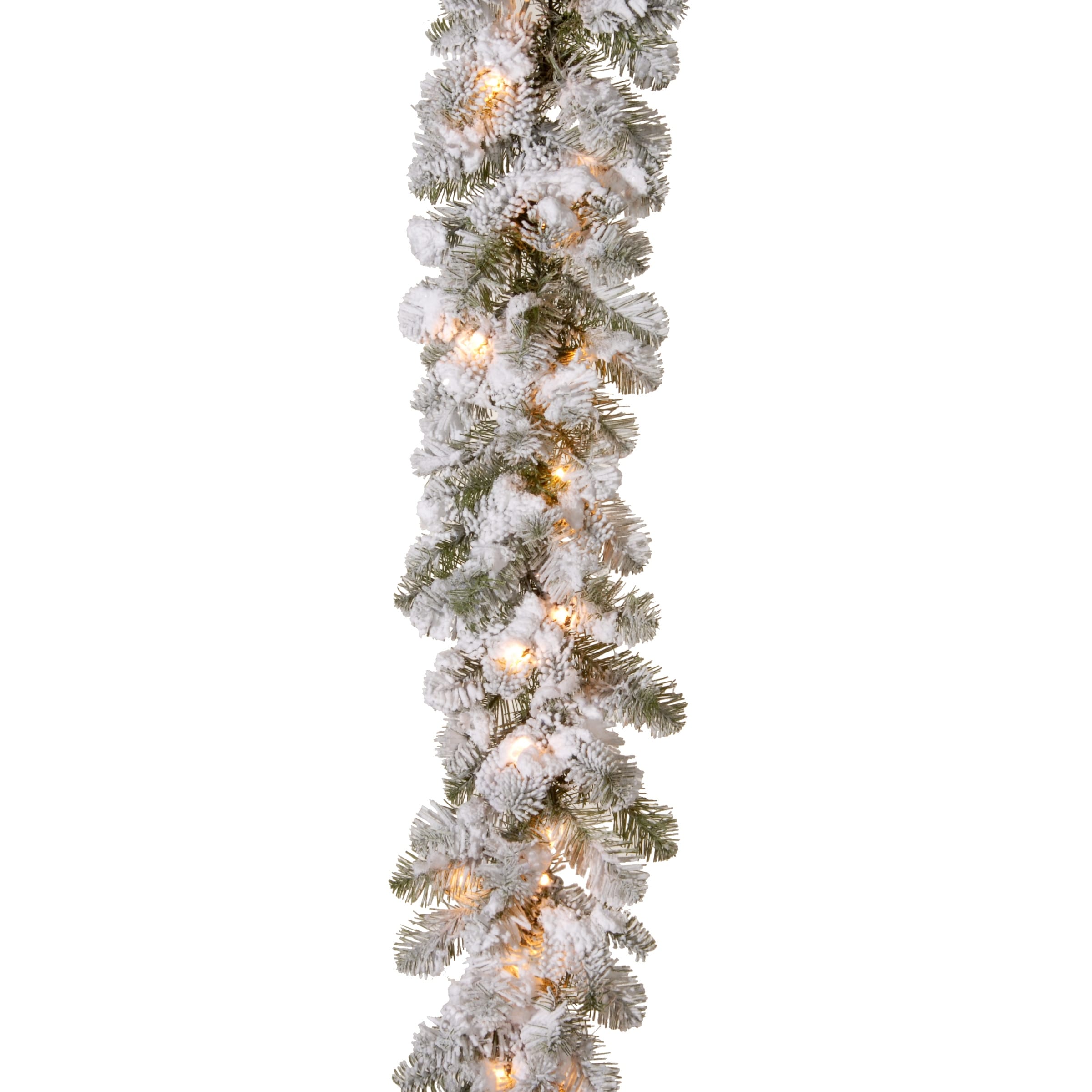 9 Ft. Snowy Camden Garland With Clear Lights