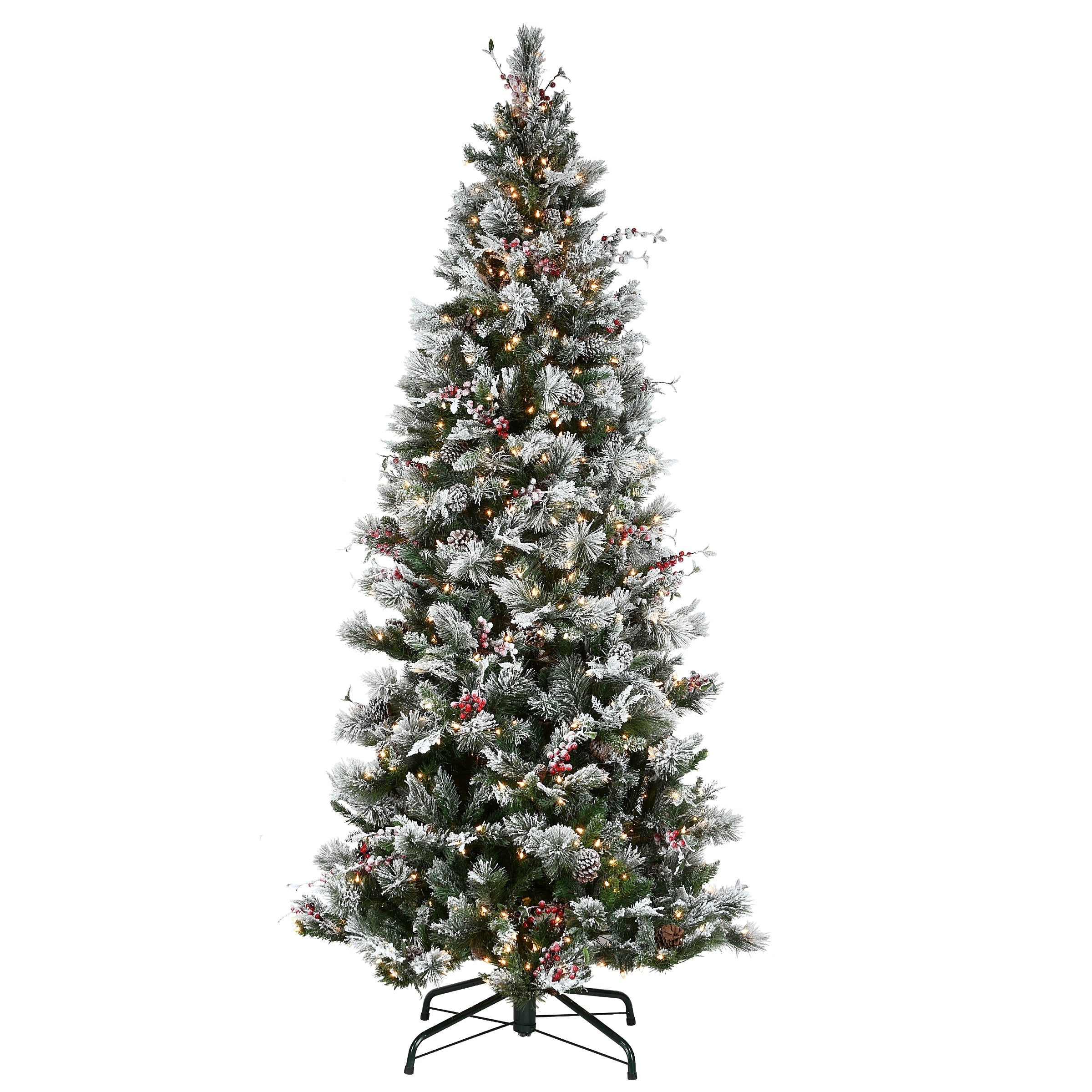 9 Ft. Powerconnect Tm Snowy Bedford Slim Pine Tree With Clear Lights